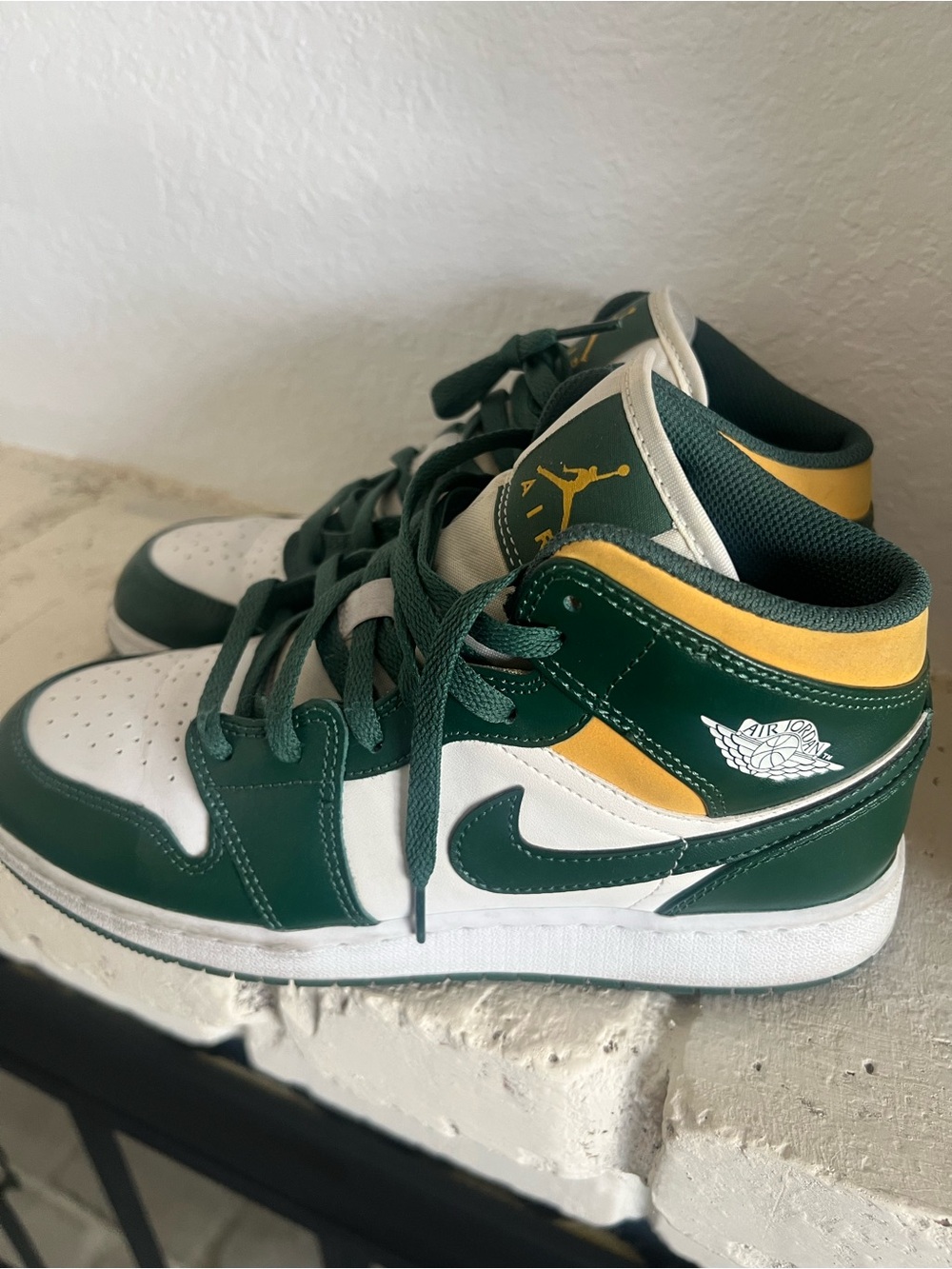 Jordan Air Jordan 1 “Sonics” Mid Green White Yellow Sneakers